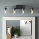 Logan 4 Light 32 inch Matte Black Bath Bar Wall Light